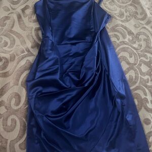 Charlotte Russe One Shoulder Navy Dress